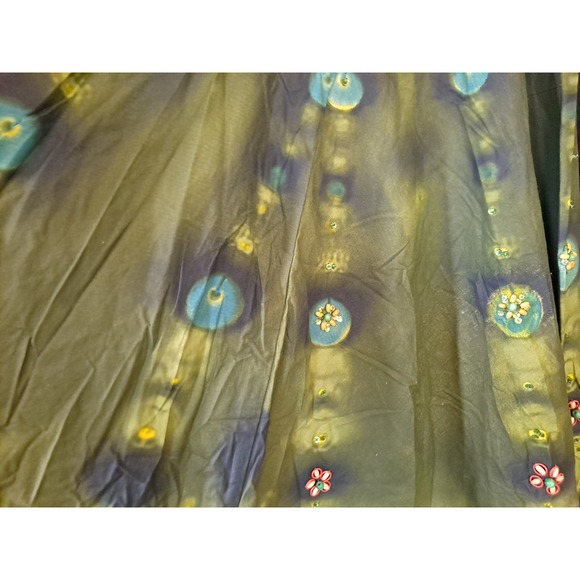 New Lapis Green 100% Cotton Maxi Long Skirt Size Small - Picture 4 of 9